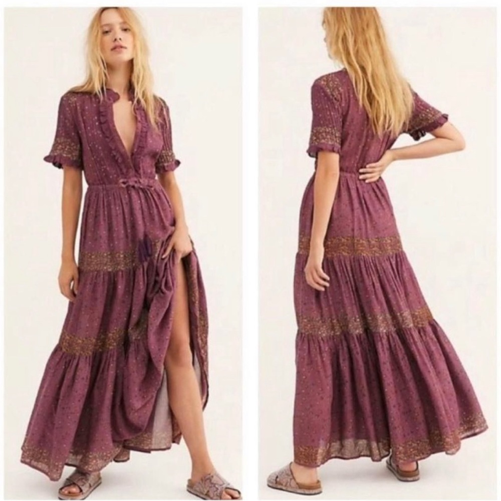 Free People Rare Feelings dress Anthropologie boho cottagecore festival dress